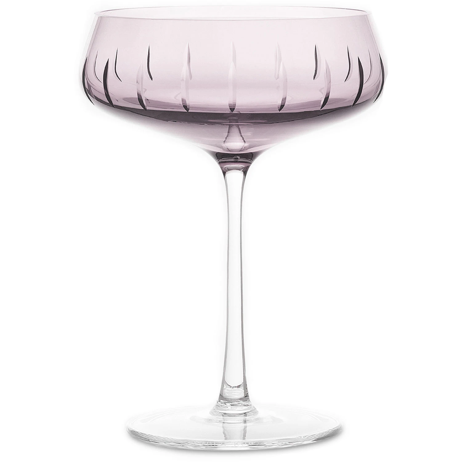 Louise Roe Single Cut Champagneglass  -  Champagneglass Munnbl&aring;st Krystall Rose - 10504-10-96