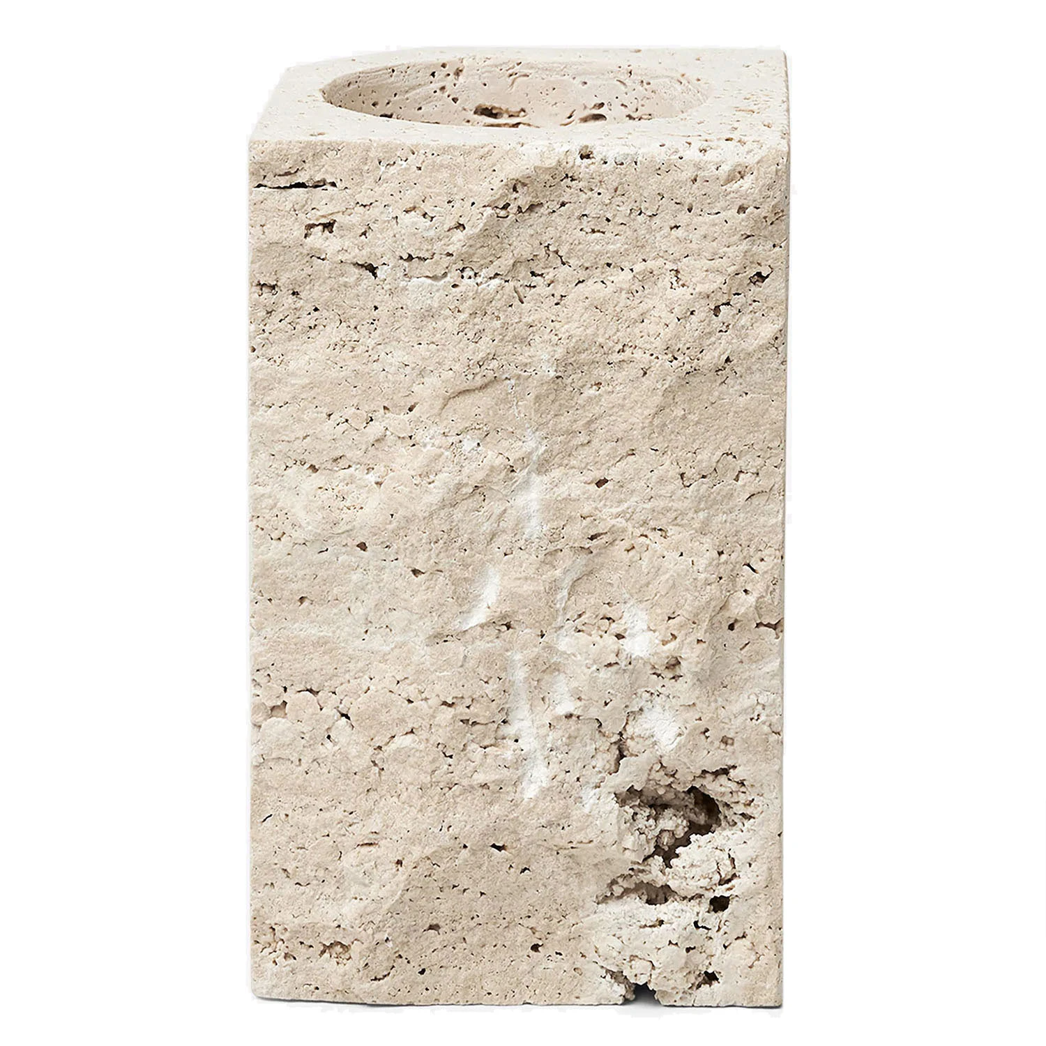 Louise Roe Gallery Object Light Lyslykte 18 Cm Travertin -  Lysestaker Marmor Travertine - 10230-8-24