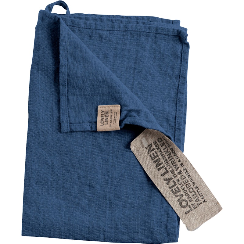 Lovely Gjestehåndkle Lin 35x50 cm, Denim Blue