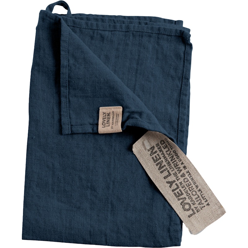Lovely Gjestehåndkle Lin 35x50 cm, Midnight Blue