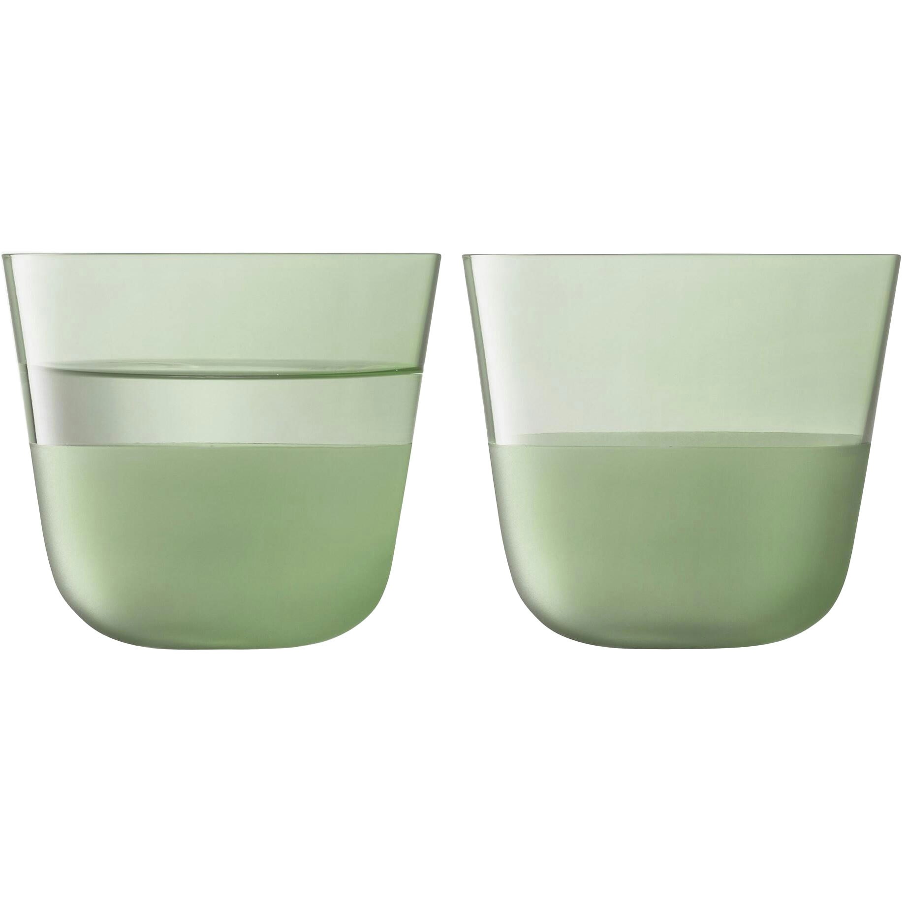 Lsa International Arc Contrast Tumbler 26 Cl 2-pk  -  Tumblerglass Glass Moss - LAC10