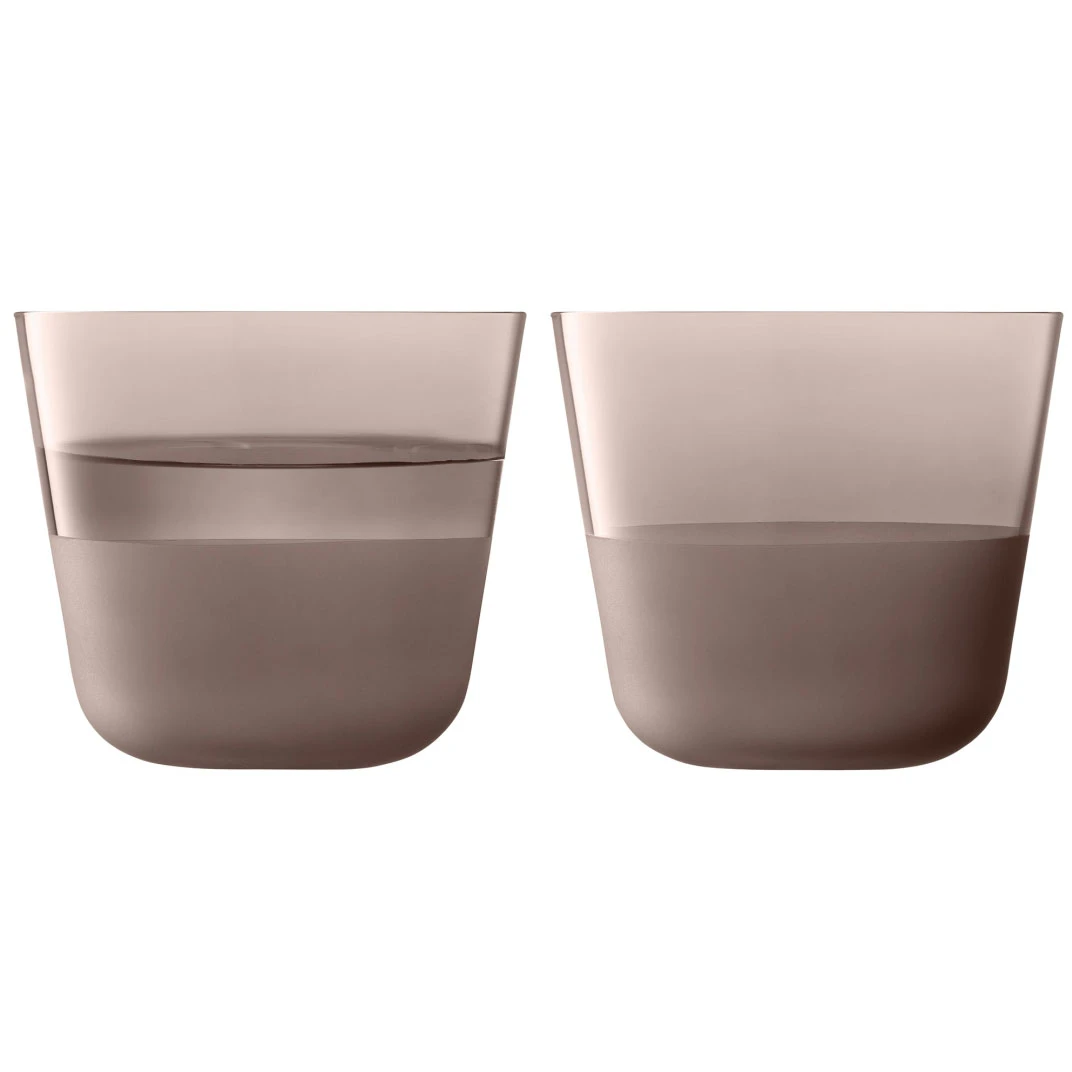 Lsa International Arc Contrast Tumbler 26 Cl 2-pk  -  Tumblerglass Glass Earth - LAC08