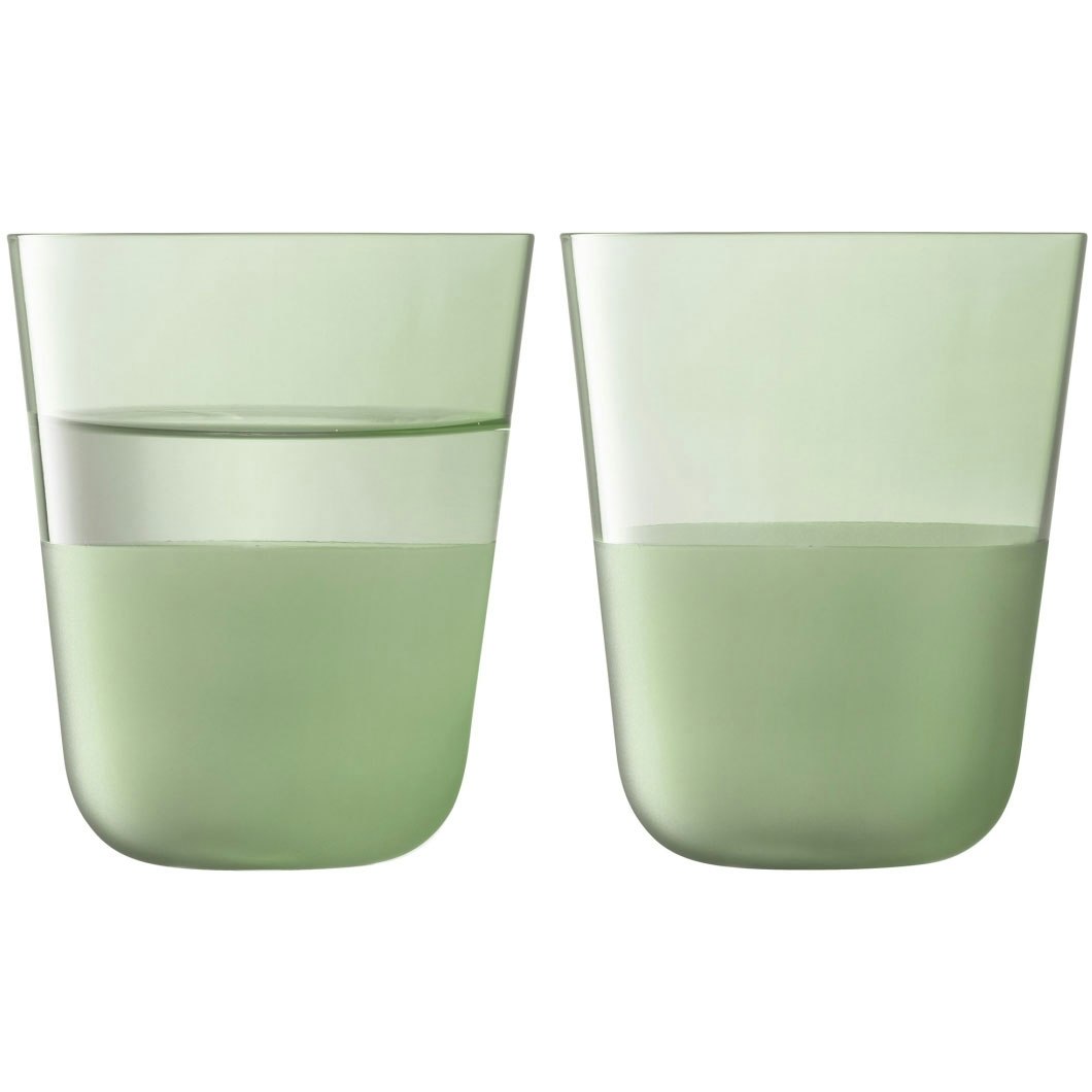 Lsa International Arc Contrast Tumbler 38 Cl 2-pk  -  Tumblerglass Glass Moss - LAC16