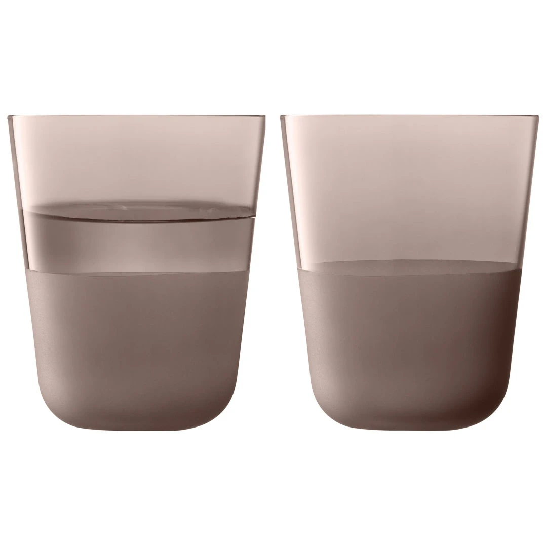 Lsa International Arc Contrast Tumbler 38 Cl 2-pk - Tumblerglass Glass Earth - LAC14