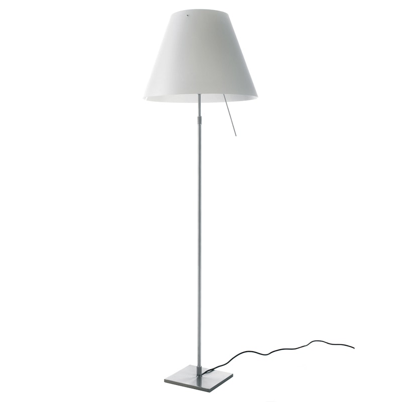 Costanza Gulvlampe, Aluminium/Hvit