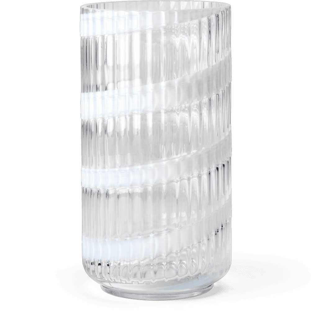 Lyngby Porcel&aelig;n Lyngby Vase Swirl  20,5 Cm -  Vaser Munnbl&aring;st Glass Hvit - 200372