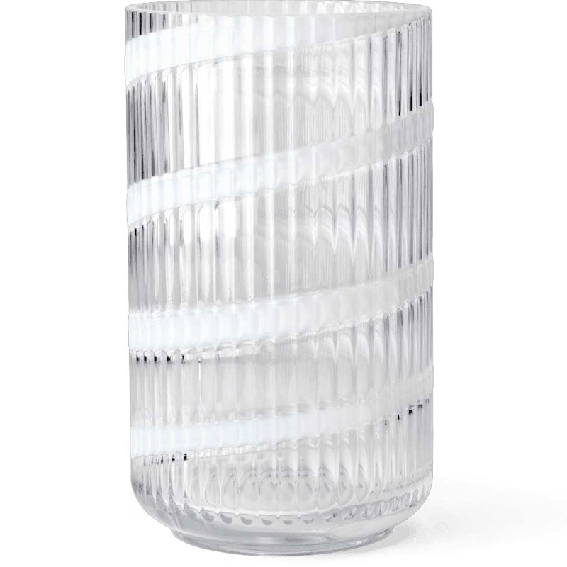 Lyngby Vase Swirl Hvit, 25 cm