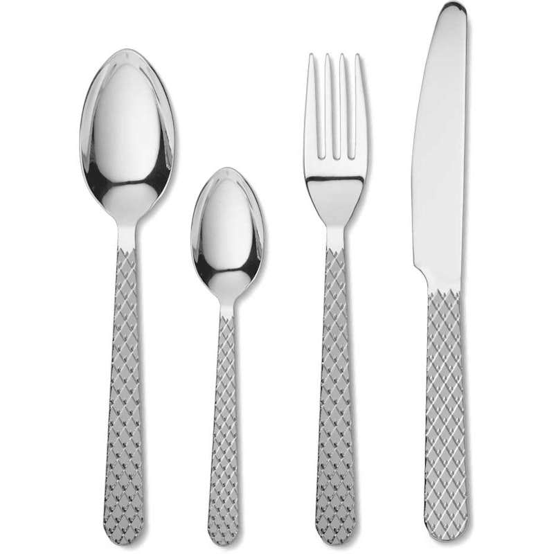 Rhombe Bestikksett Steel, 16-pk