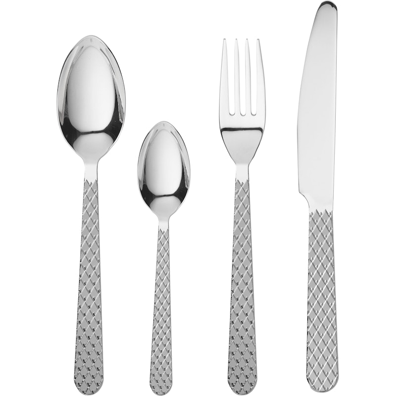Rhombe Bestikksett Steel, 16-pk
