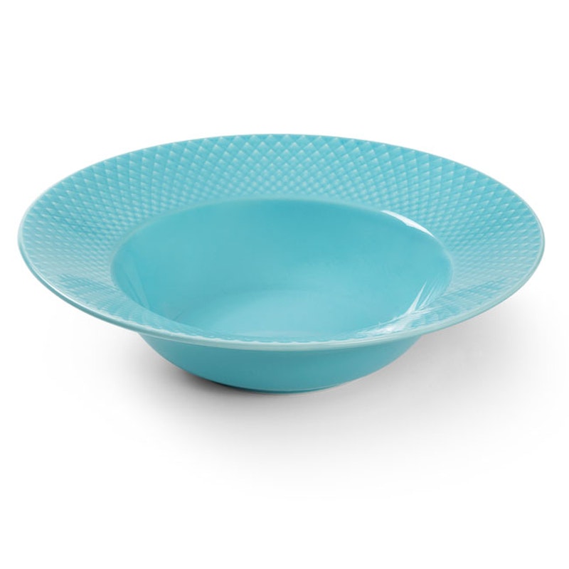 Rhombe Color Dyp Tallerken Ø24,5 cm, Turkis