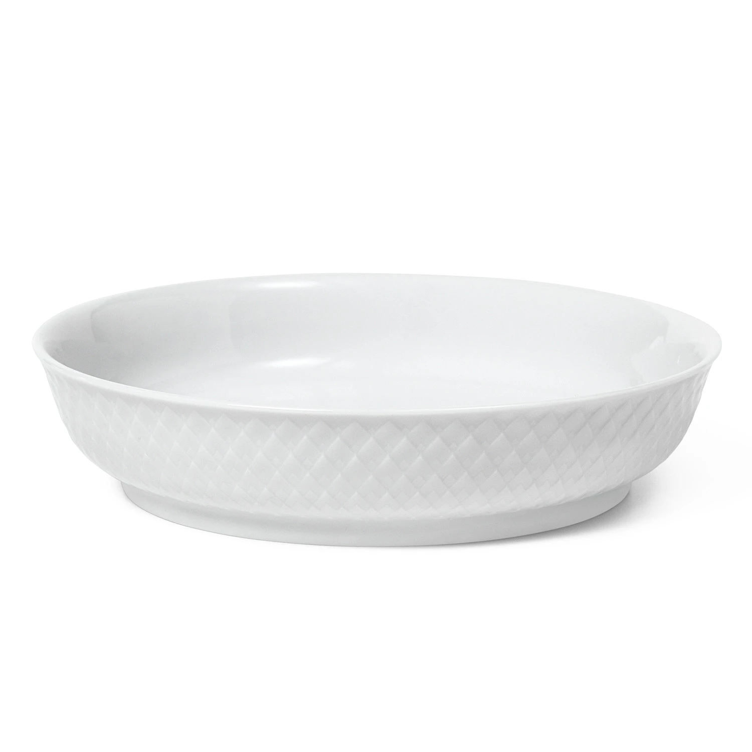 Lyngby Porcel&aelig;n Rhombe Desserttallerken &Oslash;16 Cm  -  Tallerkener Porselen Hvit - 201932