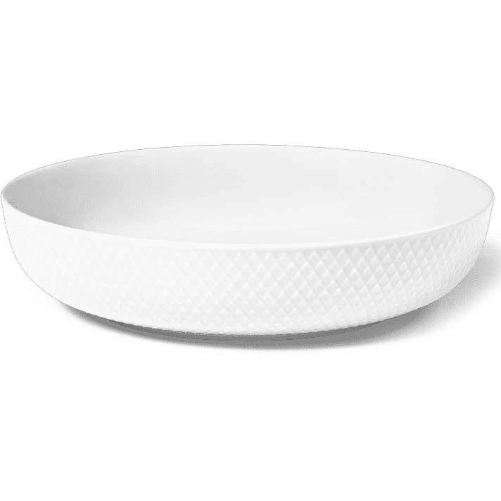 Lyngby Porcel&aelig;n Rhombe Serveringssk&aring;l 28,5 Cm  -  Serveringssk&aring;ler Porselen Hvit - 201204