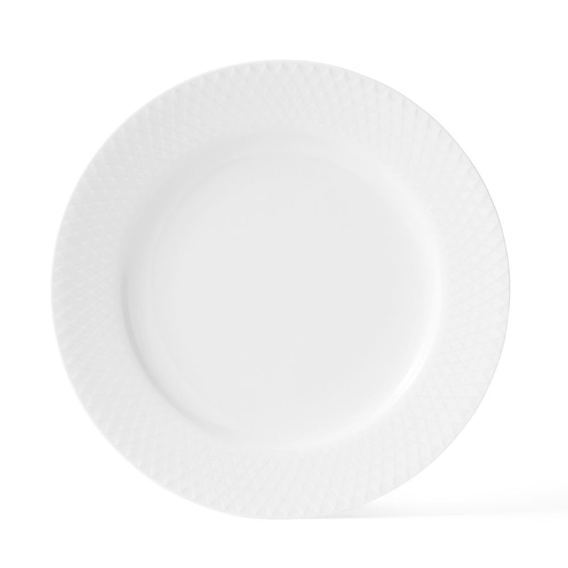 Rhombe Tallerken 21 cm, Hvit