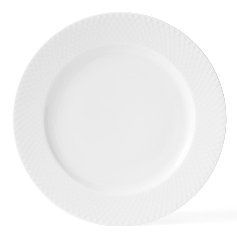 Rhombe Tallerken 27 cm, Hvit
