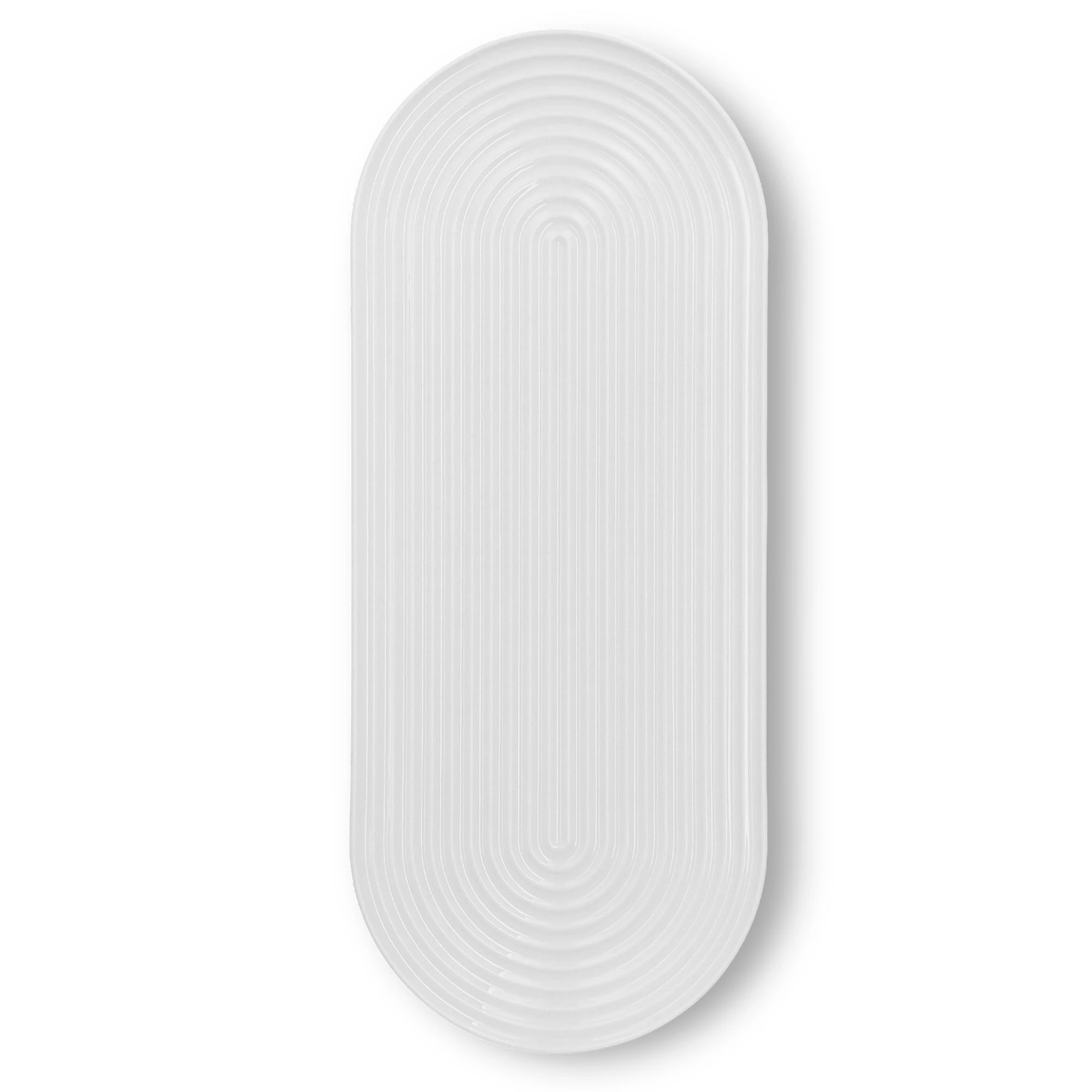 Lyngby Porcel&aelig;n Tura Serveringsfat 48x20 Cm -  Serveringssk&aring;ler Porselen Hvit - 201468