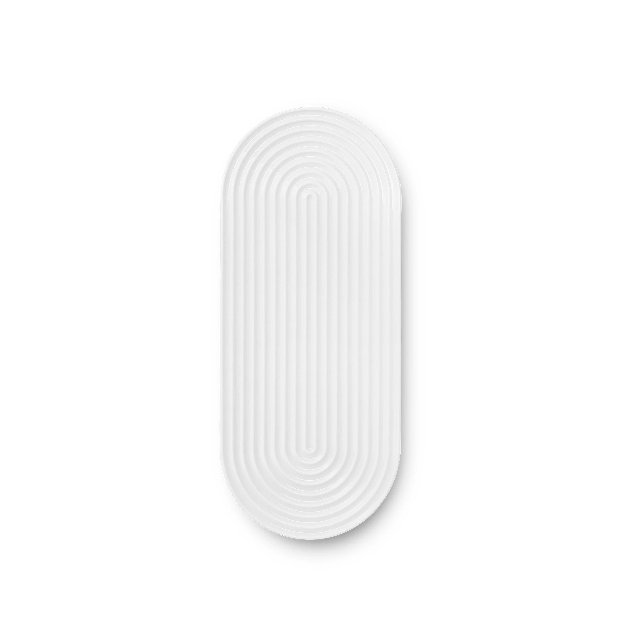 Lyngby Porcel&aelig;n Tura Serveringsfat 34x14,5 Cm -  Serveringssk&aring;ler Porselen Hvit - 201469