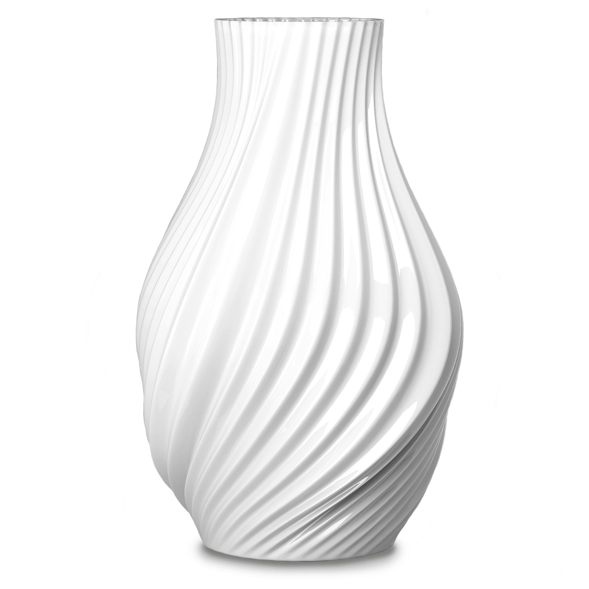 Lyngby Porcel&aelig;n Twist Vas H18 Cm Vit Porslin Vase -  Vaser Porselen Hvit - 201020