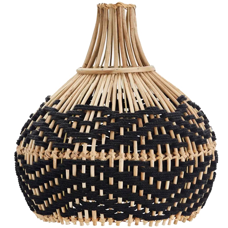 Bamboo Lampeskjerm, Naturlig/Sort
