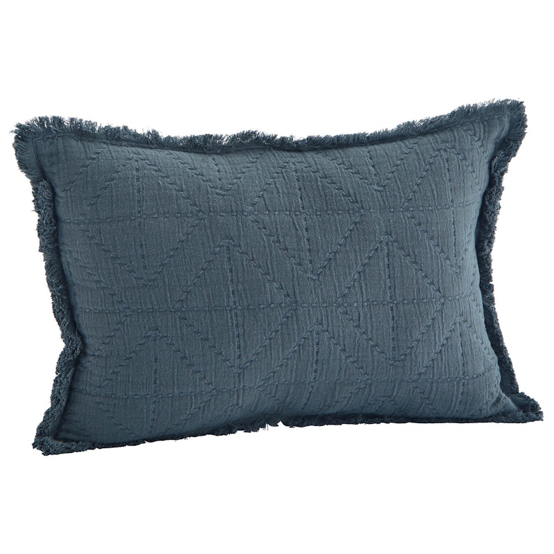 Brodert Putetrekk 30x45 cm, Dusty Blue