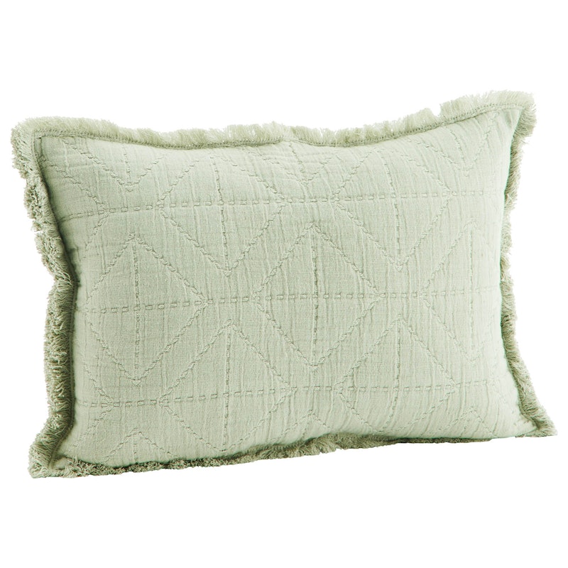 Brodert Putetrekk 30x45 cm, Sage
