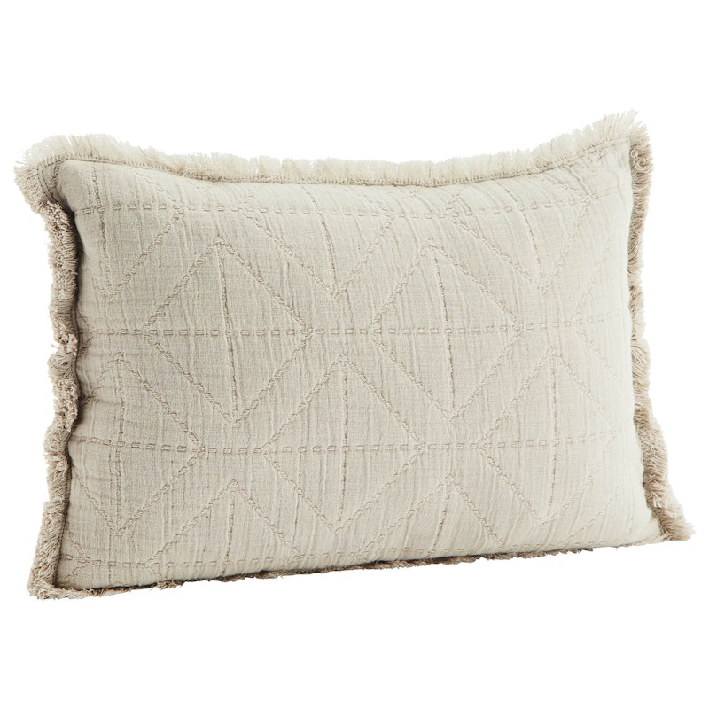 Brodert Putetrekk 30x45 cm, Light Taupe
