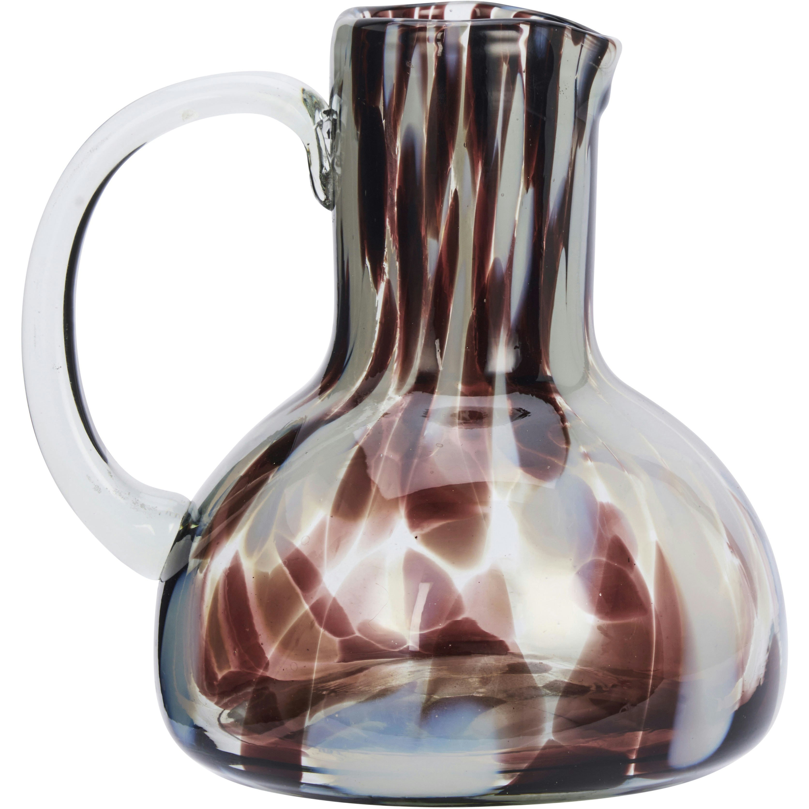 Madam Stoltz Coloured  Mugge 17 Cm  / Hvit / Klar -  Vannkarafler & Vannkanner Glass Brun - EV-32605