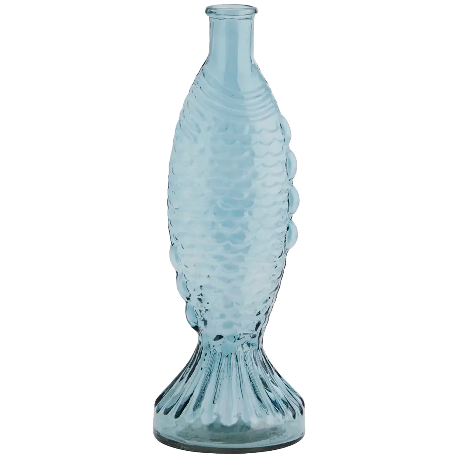 Madam Stoltz Fish Vase 30 Cm  -  Vaser Glass Bl&aring; - EV-24471-B
