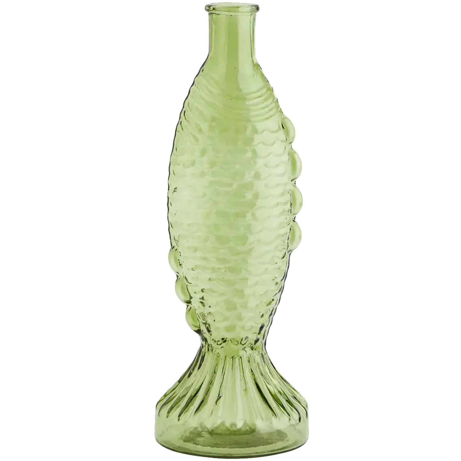Madam Stoltz Fish Vase 30 Cm  -  Vaser Glass Gr&oslash;nn - EV-24471-G