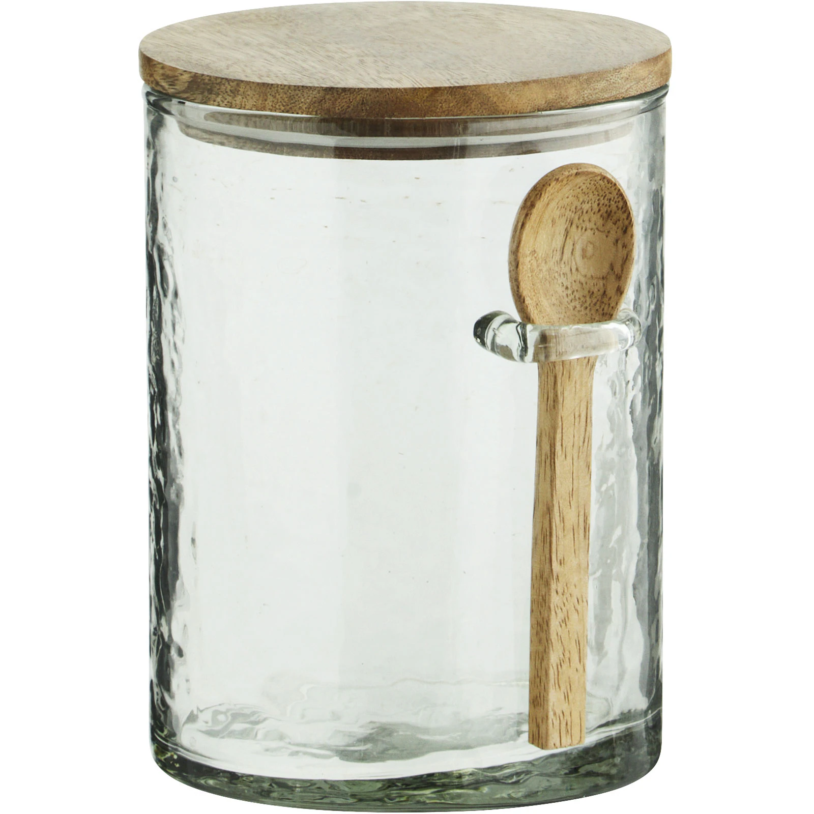 Madam Stoltz Krukke Med Skje 14 Cm -  Oppbevaringsbokser & Lokk Glass Klar - EV-17531