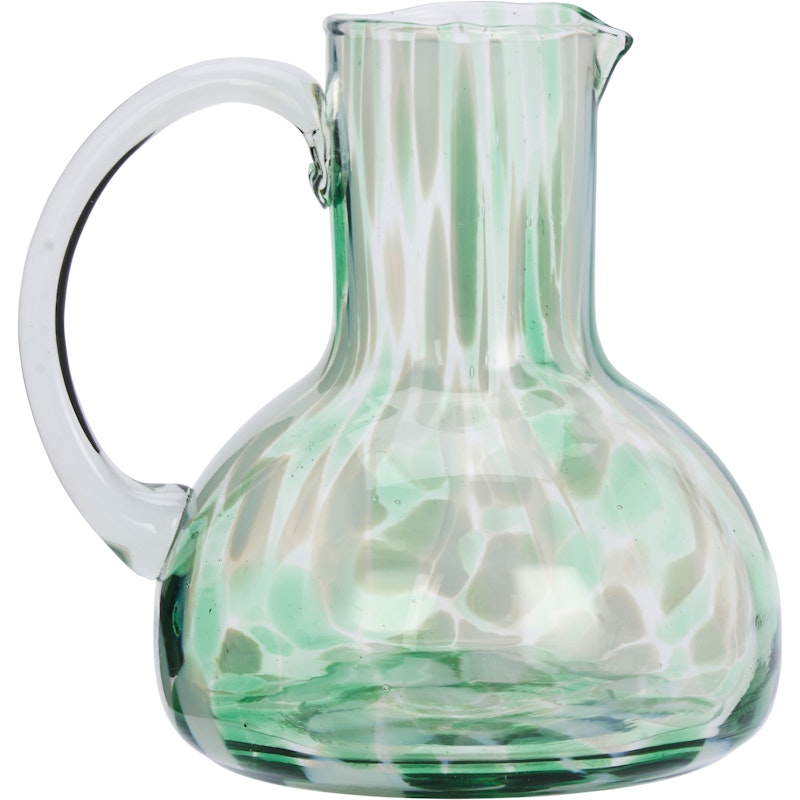 Coloured glass Mugge 14 cm, Grønn / Hvit / Klar