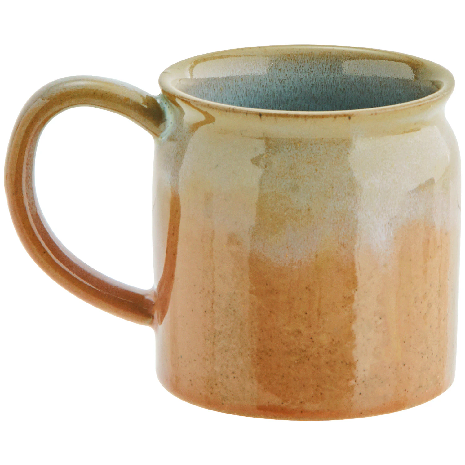 Madam Stoltz Krus Med &Oslash;re &Oslash;8 Cm Oransje / Lysebl&aring; -  Kaffekopper Stengods Orange - YT22C434-BNY-B