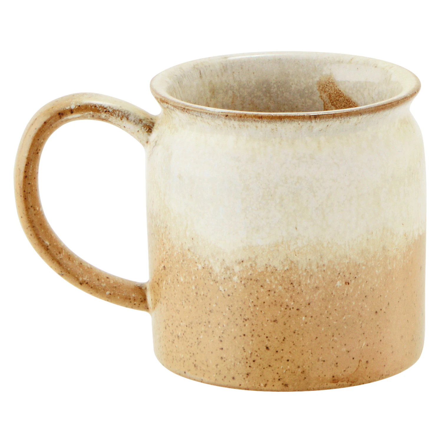 Madam Stoltz Krus Med &Oslash;re &Oslash;8 Cm  / Gul -  Kaffekopper Stengods Off-White - YT22C434-S3-A