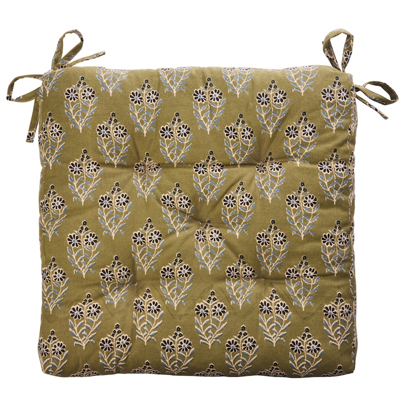 Setepute 45x45 cm, Sort / Blå / Oliven / Nude