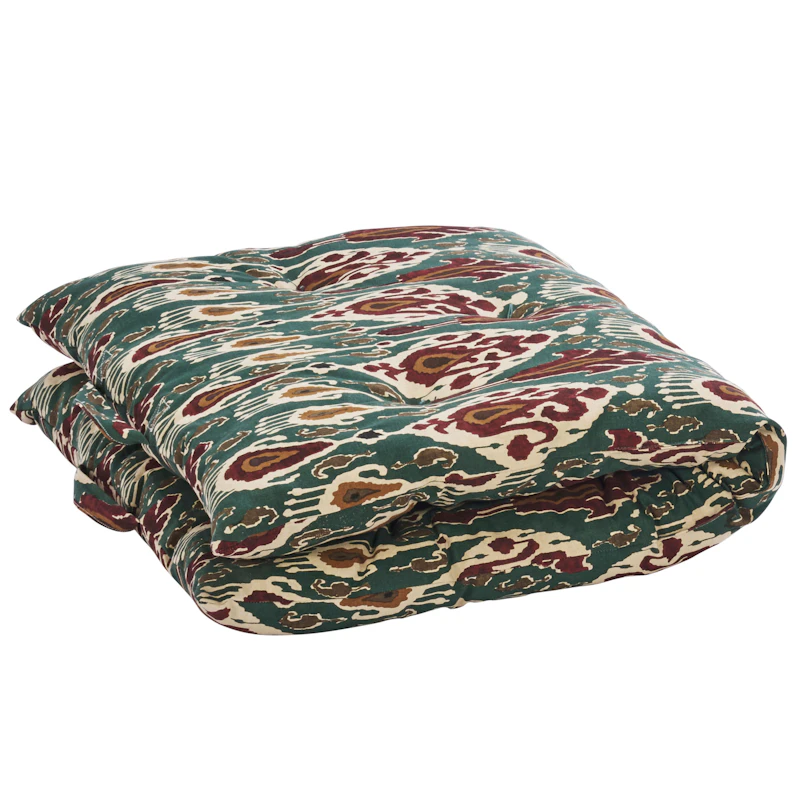 Printed cotton mattress Setepute 60x100 cm, Grønn / Sand / Pumpkin