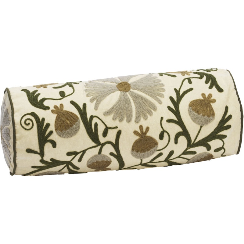 Suzani embroidered Holk, Grå / Grønn / Tapenade