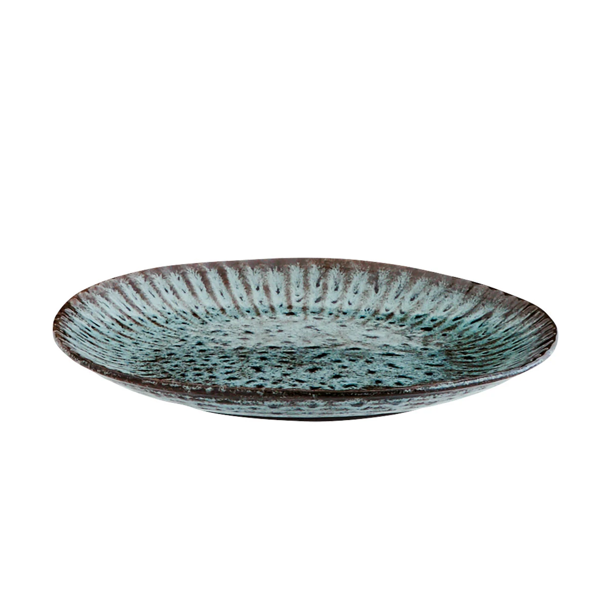 Madam Stoltz Tallerken 22 Cm Petrol Gr&oslash;nn -  Tallerkener Stengods Petrol Green - 26S