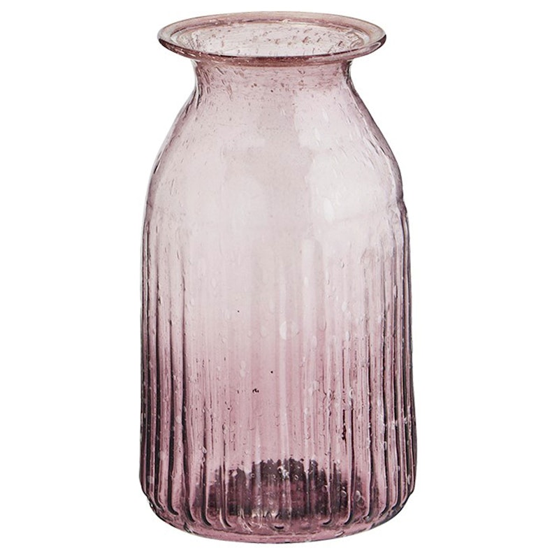 Vase Resirkulert Glass Lilla, 13 cm