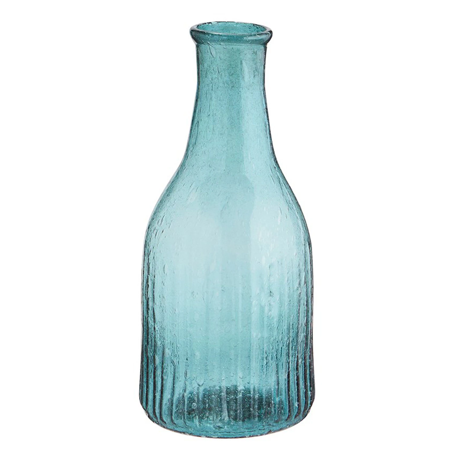 Madam Stoltz Vase  Teal 7 Cm -  Vaser Resirkulert Glass Blue Green - LAB-10087