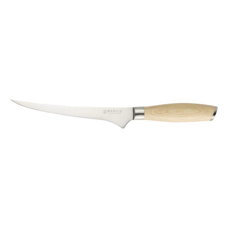 Akio Grønnsakskniv Fleksibel 19 cm, Lyst Tre