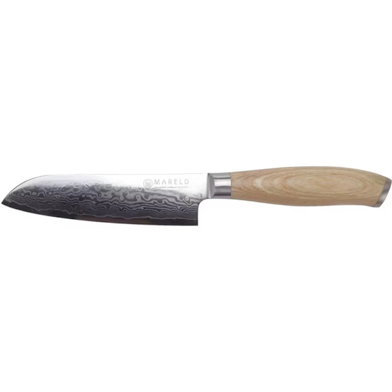 Akio Santoku-Kniv 13 cm, Lyst Tre