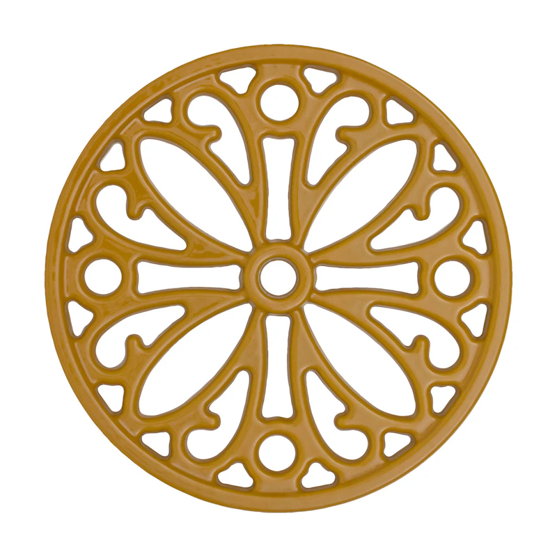 Cast iron coasters, Yellow