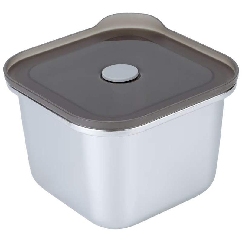 Square Matboks Rustfritt Stål 2-pk