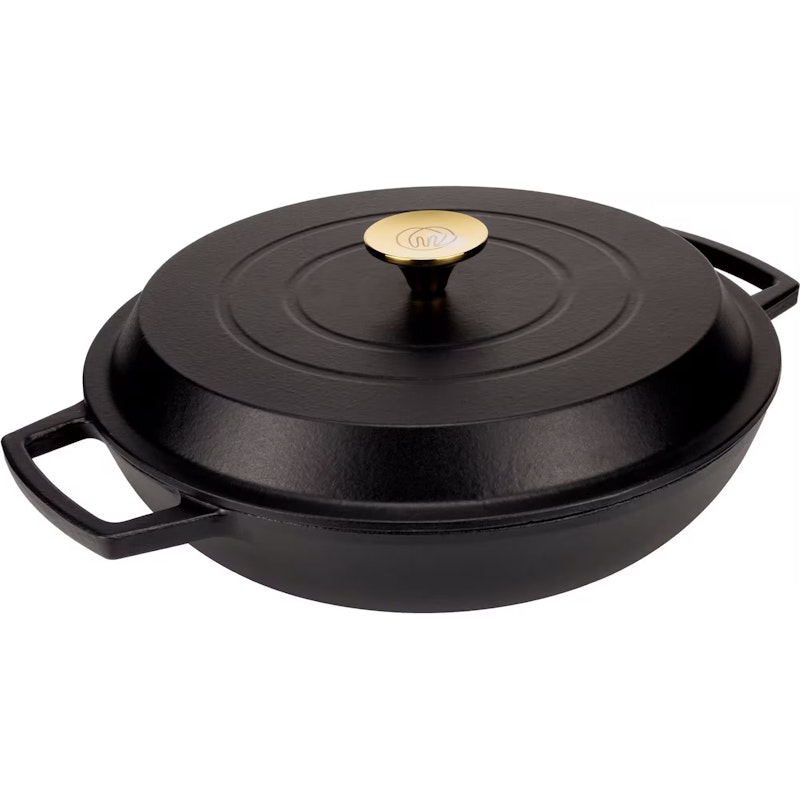 Mareld 28cm enameled cast iron Shallow pan M-Black Ovnsfat Matt Sort