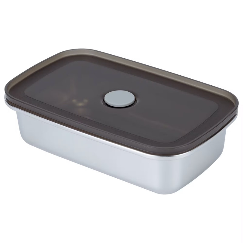 Rectangular Matboks Rustfritt Stål 2-pk