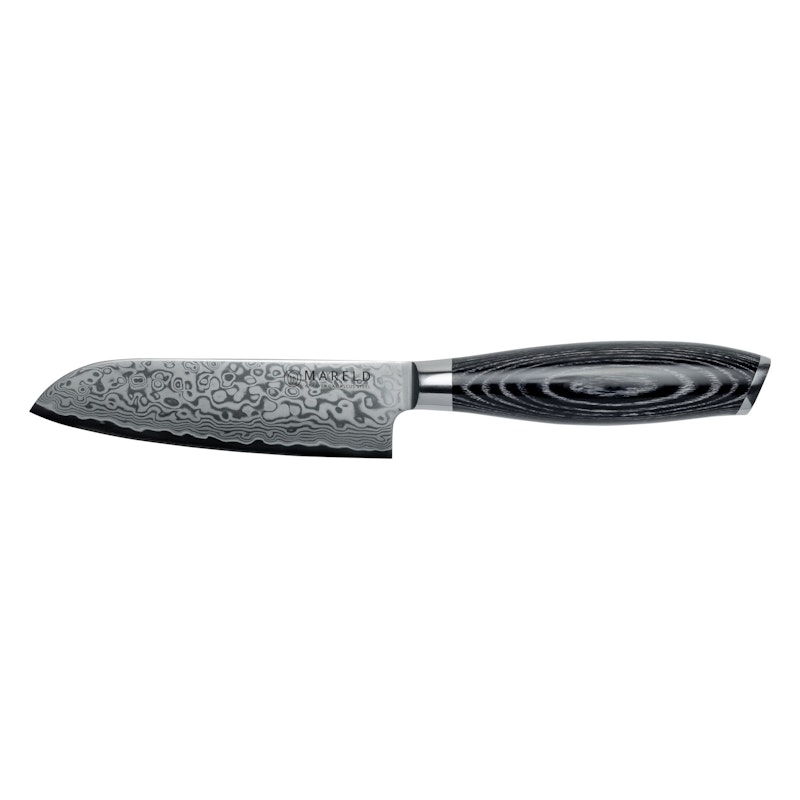 Akio Santoku-Kniv 13 cm, Sort