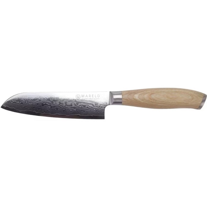 Akio Santoku-Kniv 13 cm, Lyst Tre