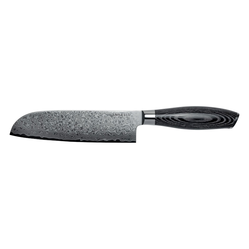 Akio Santoku-Kniv 21 cm, Sort