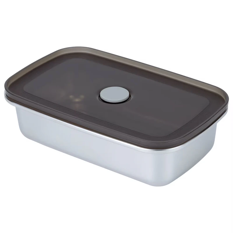 Rectangular Matboks Rustfritt Stål 2-pk