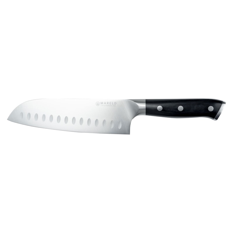 Santoku-Kniv 18 cm, Sort