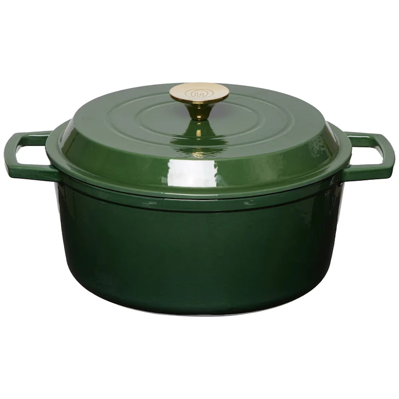 Støpejernsgryte 5 L, Glossy Green